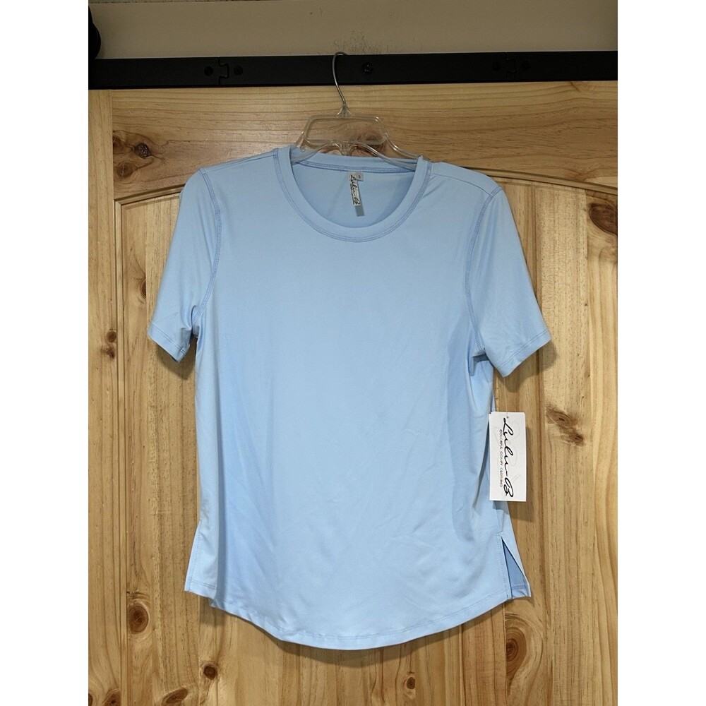 Lulu B Women’s Sun Protection Short Sleeve Tee Light Blue S UPF 50+ Crew Neck